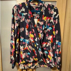 Trina Turk colorful silk blouse